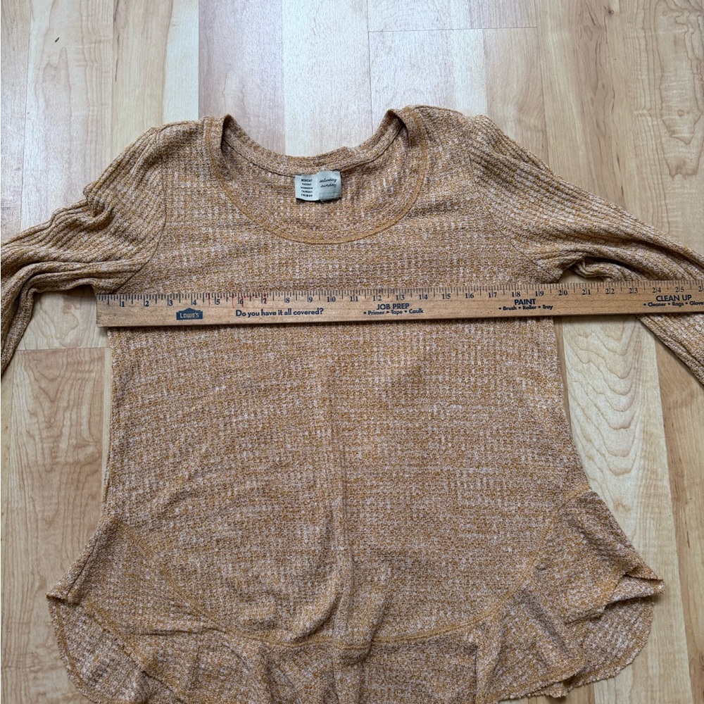 Saturday Sunday by Anthropologie Gold/Mustard Long Sleeve Knit Top medium